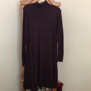 Wine and black colored dress